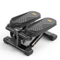 Home Office Exercise 330Lbs Capacity Mini Stepper With Resistance Bands And Lcd Monitor Black Steel