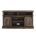 Media Console Table With Storage Cabinet, Mid Century Style Entertainment Tv Table, Multipurpose Sliding Door Tv Cabinet Large Storage Space, 58.11