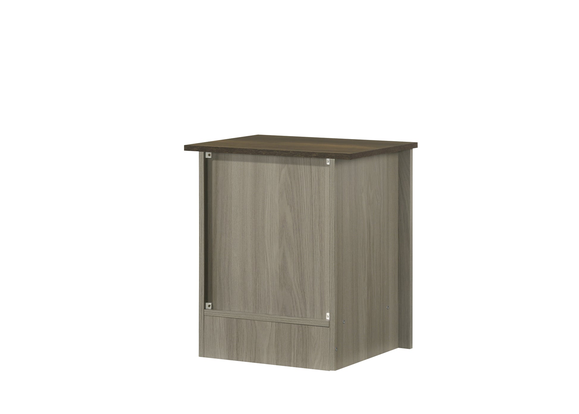 Nyla 16"W Gray Oak End Table, Side Table, Nightstand With Cabinet Door Gray Wood