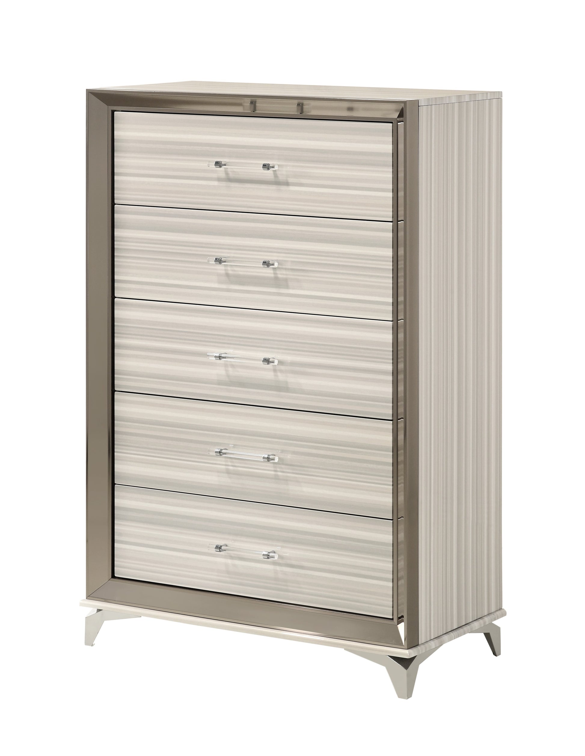 Star White Chest White Solid Wood Mdf