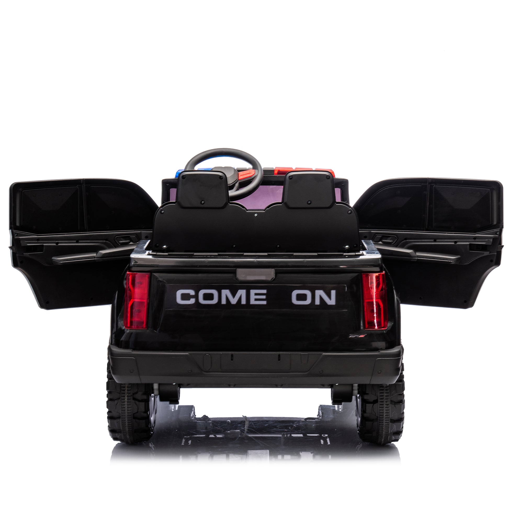 24V Two Seater Kids Ride On Electric Pickup,Kids Ride On Toy W Parents Remote Control,4Wd 800W Motors,Two Safety Belts,High Gate Safety Design,Top Warning Light, Speed 2.49 3.73Mph For Kids Aged 3 . Black 50 99 Lbs Polypropylene