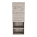 Milwaukee Medicine Cabinet, Two Shelves, Single Door Cabinet, Two Interior Shelves Light Gray 1 4 32 To 35 In Bathroom Wall Mounted Contemporary,Modern 10 15 Inches Melamine Engineered Wood