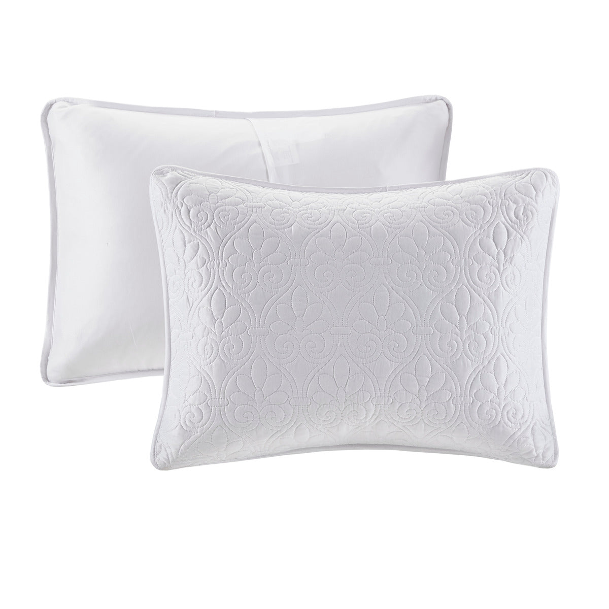 Reversible Bedspread Set White Twin White Cotton