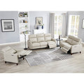 Ashby Power Headrest Zero Gravity Reclining Loveseat With Power Lumbar Beige Genuine Leather Wood Primary Living Space Medium Firm Tight Back Mid Century Modern Eucalyptus Square Arms Memory Foam