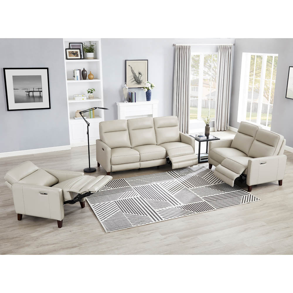 Ashby Power Headrest Zero Gravity Reclining Loveseat With Power Lumbar Beige Genuine Leather Wood Primary Living Space Medium Firm Tight Back Mid Century Modern Eucalyptus Square Arms Memory Foam
