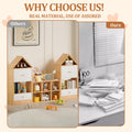 Versatile Children'S Bookshelf With House Shaped Design, Multi Functional Storage For Books And Toys, Adjustable Placement, Durable Kids Organizer For Playroom Or Bedroom Easy Assembly & Safe For