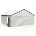 23Ft X 22Ft Double Garage Metal Shed With Side Entry Door White Garden & Outdoor Metal