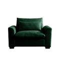 Green Corduroy Deep Seat Single Sofa Accent Chair,Deep Seat Couch With Waist Pillow For Living Room Apartment Office Green Corduroy 1 Seat