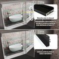 Smart Led Medicine Cabinet With Gfci Outlet & Blum Hinges, Buil Built In High Power Outlet ,72*36 Inchstepless Dimming & Anti Fog,Integrated Design,Multifunctional Bathroom Storage Silver Aluminium