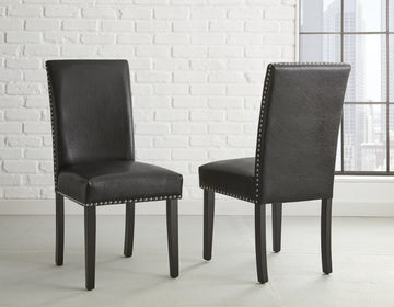 Verano Side Chair Set Of 2 Black Black Wood
