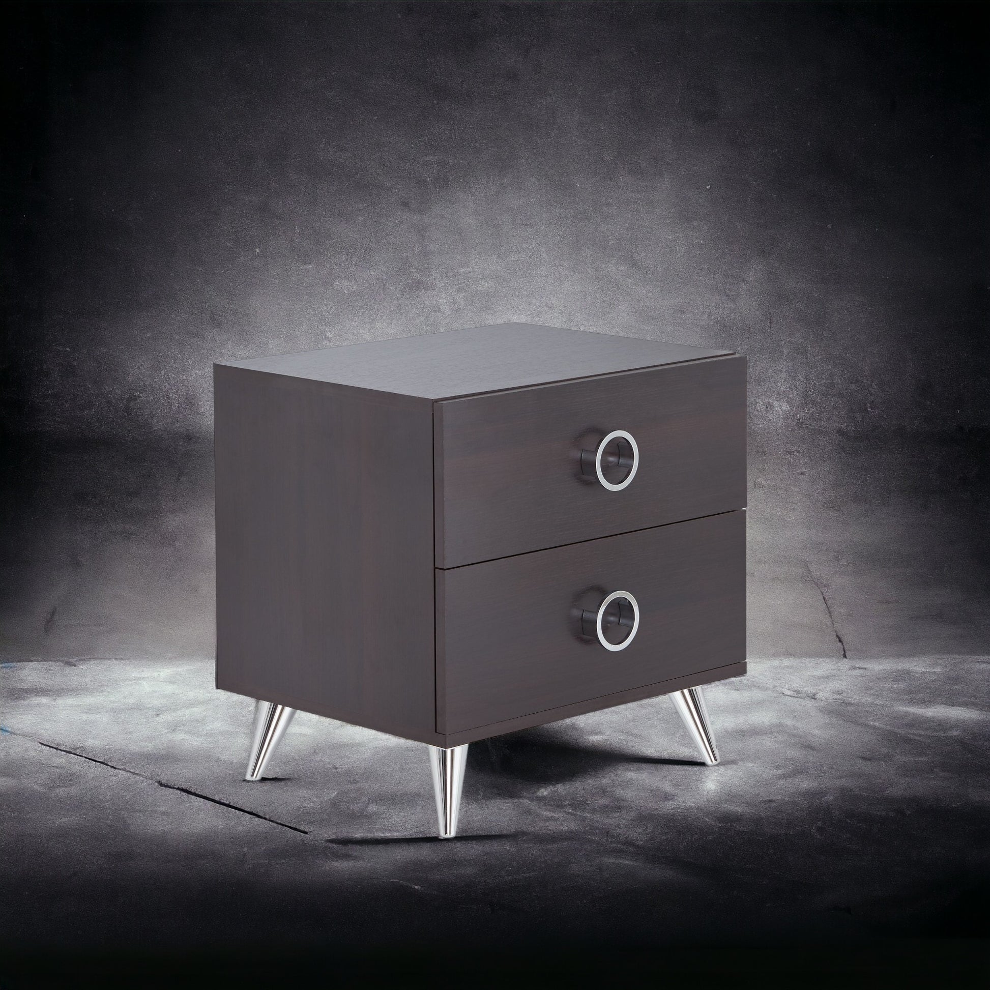 Elms Espresso Finish Accent Table Espresso Synthetic Wood