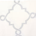 Fretwork Print Grommet Top Window Valance Ivory Grey 50X18