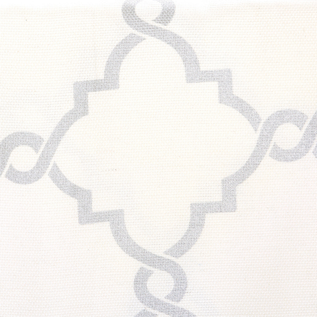 Fretwork Print Grommet Top Window Valance Ivory Grey 50X18" Ivory Grey Polyester