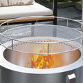 Outsunny 2 In 1 Smokeless Fire Pit, Bbq Grill, 19