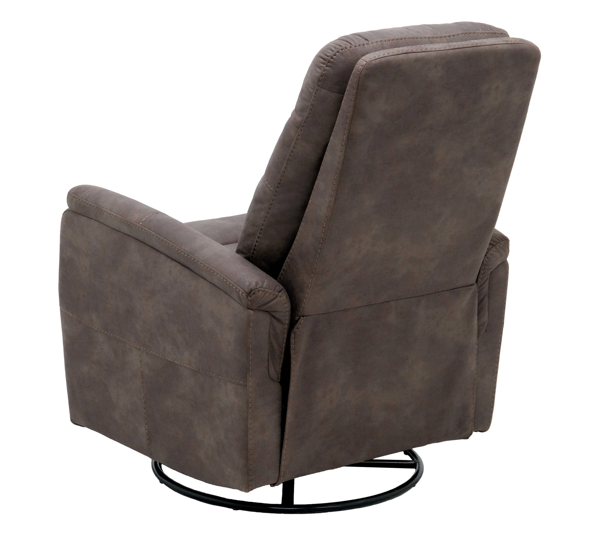 Korka Brown Swivel Gliding Recliner Brown Foam Engineered Wood