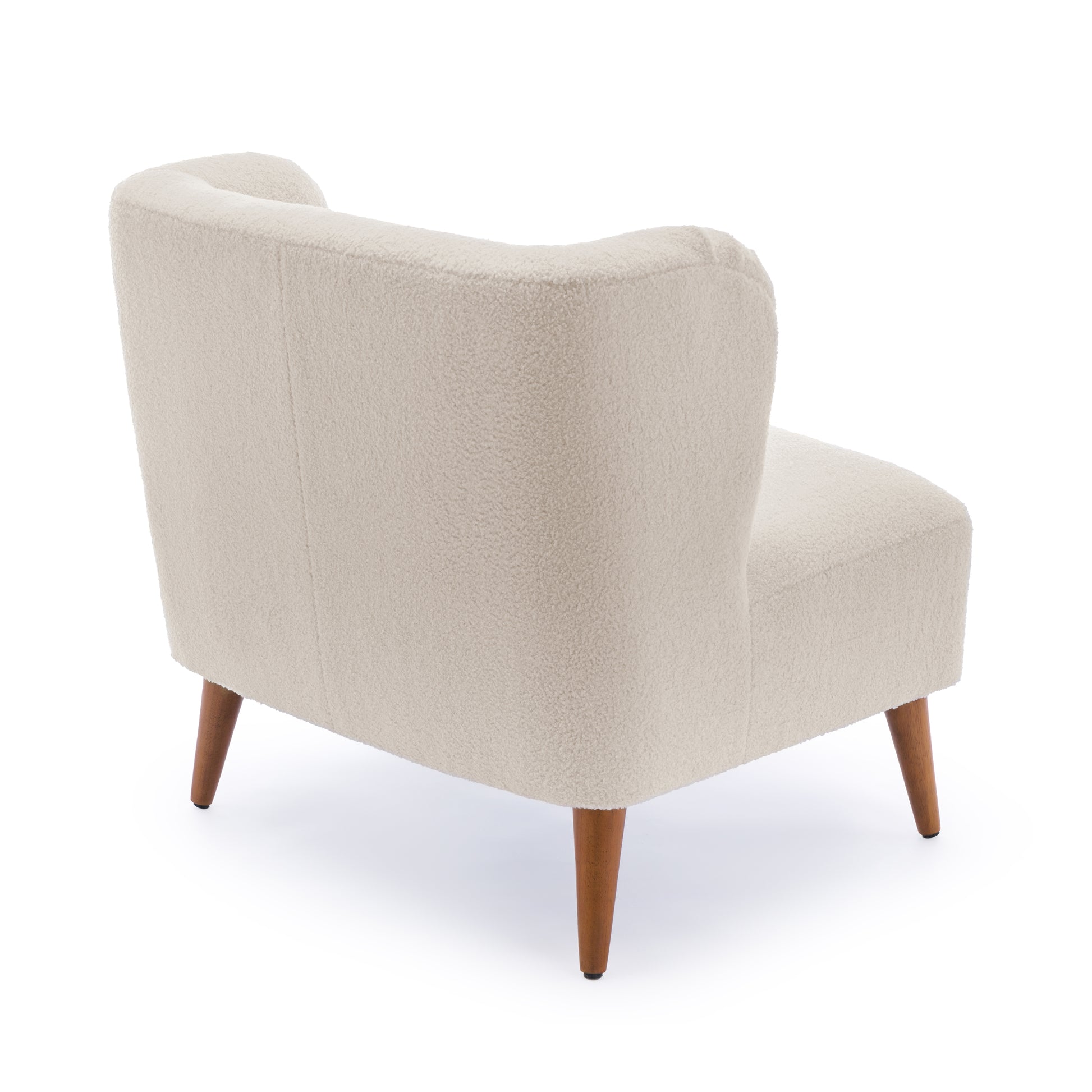 Veda Boucle Accent Chair Milky White White Foam Boucle