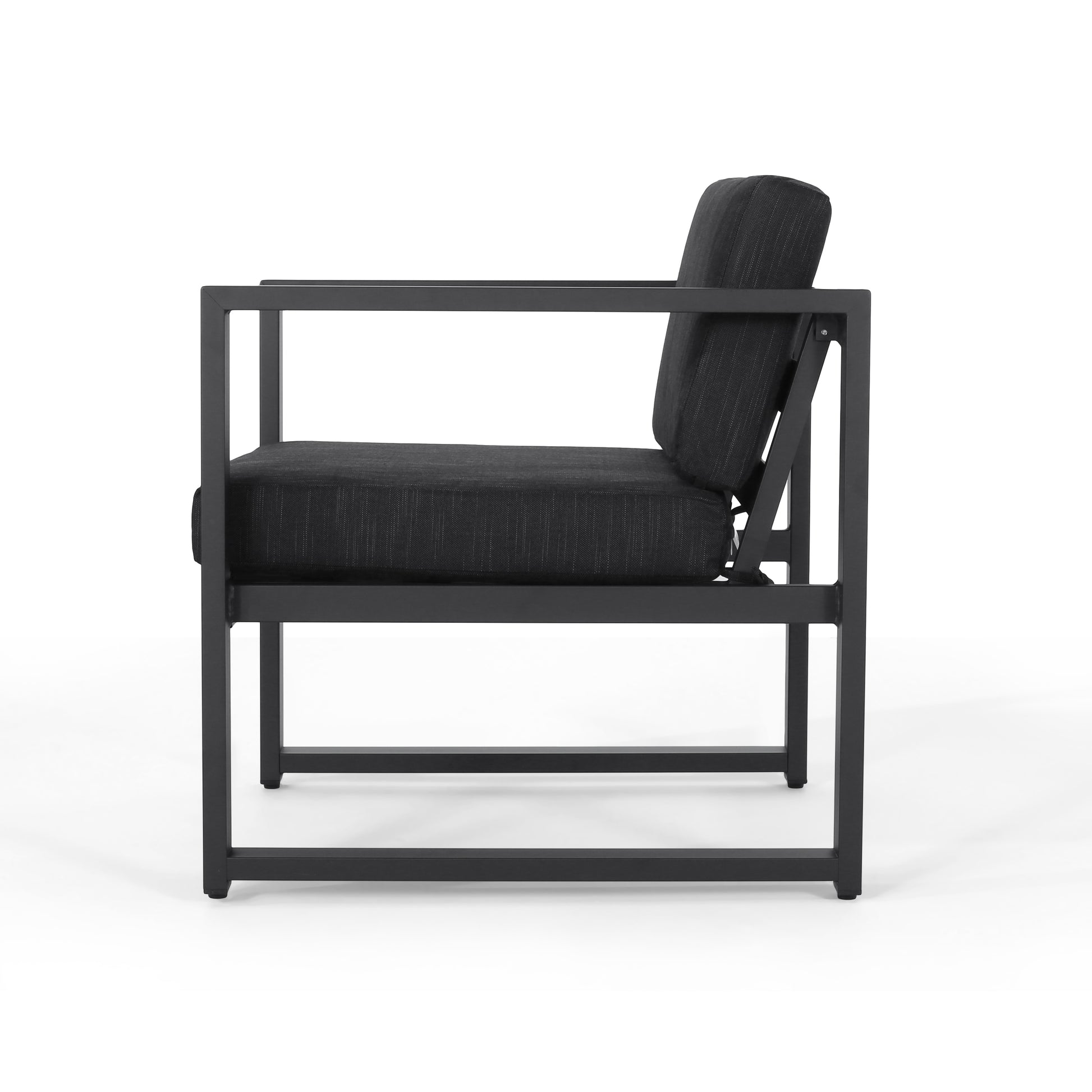 Navan 4 Pc Chat Set Dark Gray Aluminium