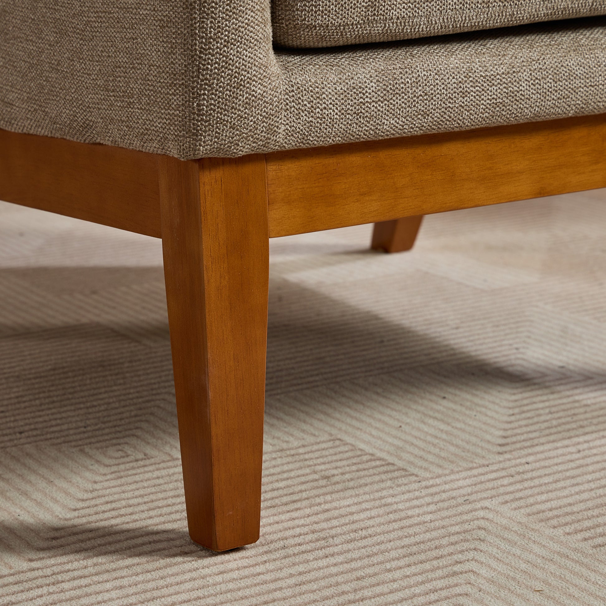 26.18" Wide Modern Accent Chair,Polyester Blend High Back Reading Chair ,Upholstered Armchair Club Chair,Single Sofa With Wood Legs For Living Room,Bedroom,Reading Room,Office,Taupe Taupe Foam