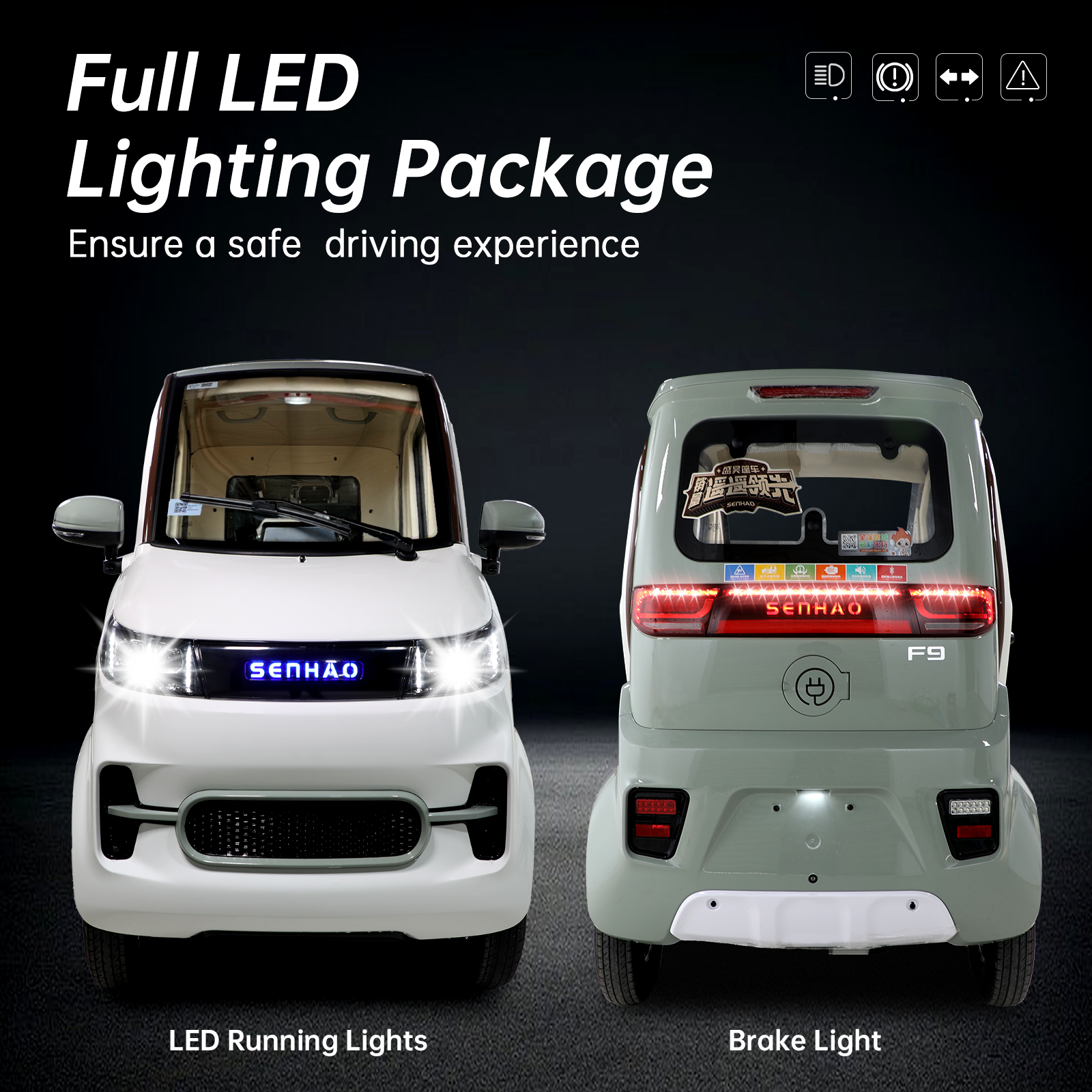 All Weather Protection: Fully Enclosed Design For Safer Travels White Abs Pc