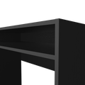 Estill Desk In Melamine With Storage Black Office Modern Rectangular Open Storage Desk Rectangular Particle Board Melamine