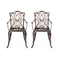 Tucson Dining Chair, Black Copper Set Of 2 Copper Aluminium