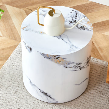 The Cylindrical Table With Its Patterned Design Can Be Easily Integrated Into A Variety Of Interior Styles, From Coffee Tables To Small Dining Tables, Workbenches Or Makeshift Writing Desks. White Mdf