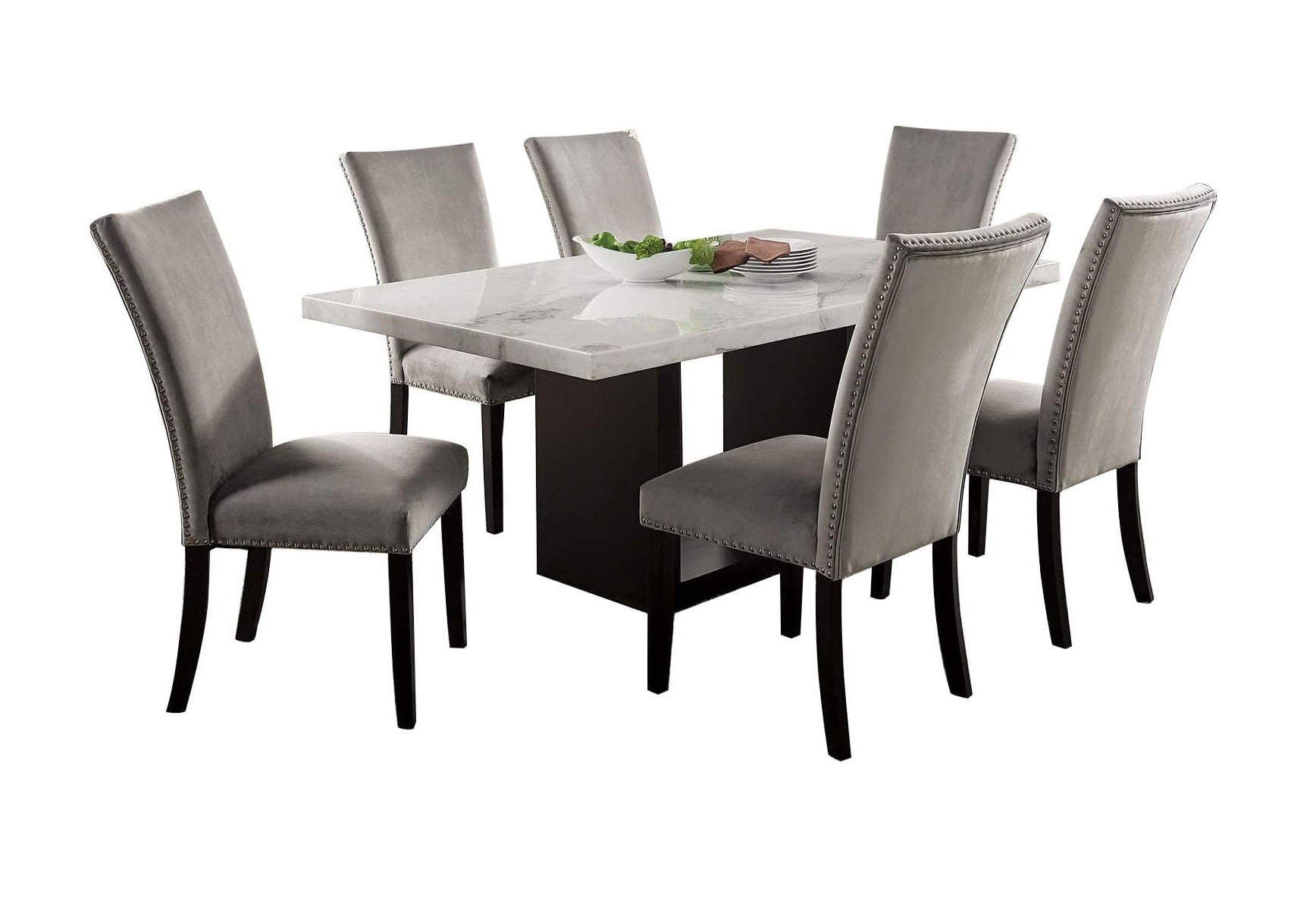 Attractive Set Of 2Pc Side Chairs Dining Room Furniture Gray Flannelette Seat Trim Kitchen Breakfast Black,Light Gray Dining Room Modern,Transitional Dining Chairs Rubberwood Solid Back Set Of 2