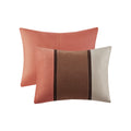 7 Piece Faux Suede Comforter Set Coral Queen Queen Coral Polyester