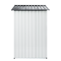 Xwt014 Garden Metal Storage Shed Gray White 6X4X6Ft Outdoor Storing Tools Rainproof Hinge Door Version Grey Metal