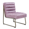Wisteria Accent Chair With Metal With Sled Base Pink Primary Living Space Genuine Leather