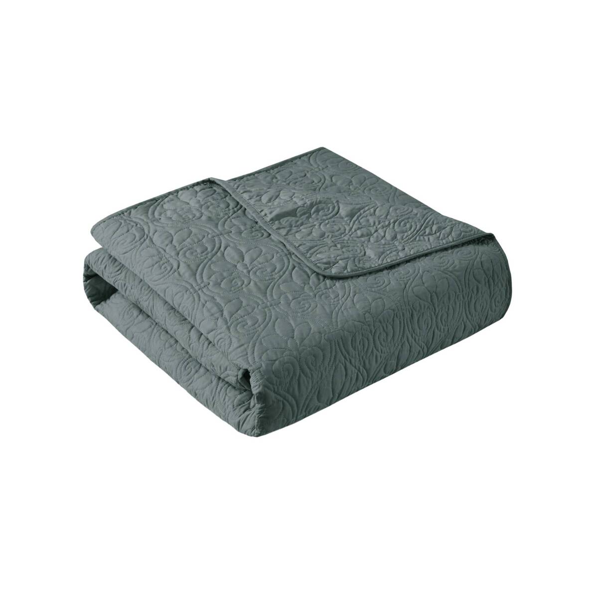 3 Piece Reversible Bedspread Set Balsam Green King Green Polyester