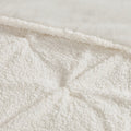 Pintuck Sherpa Down Alternative Comforter Set Full Ivory Polyester