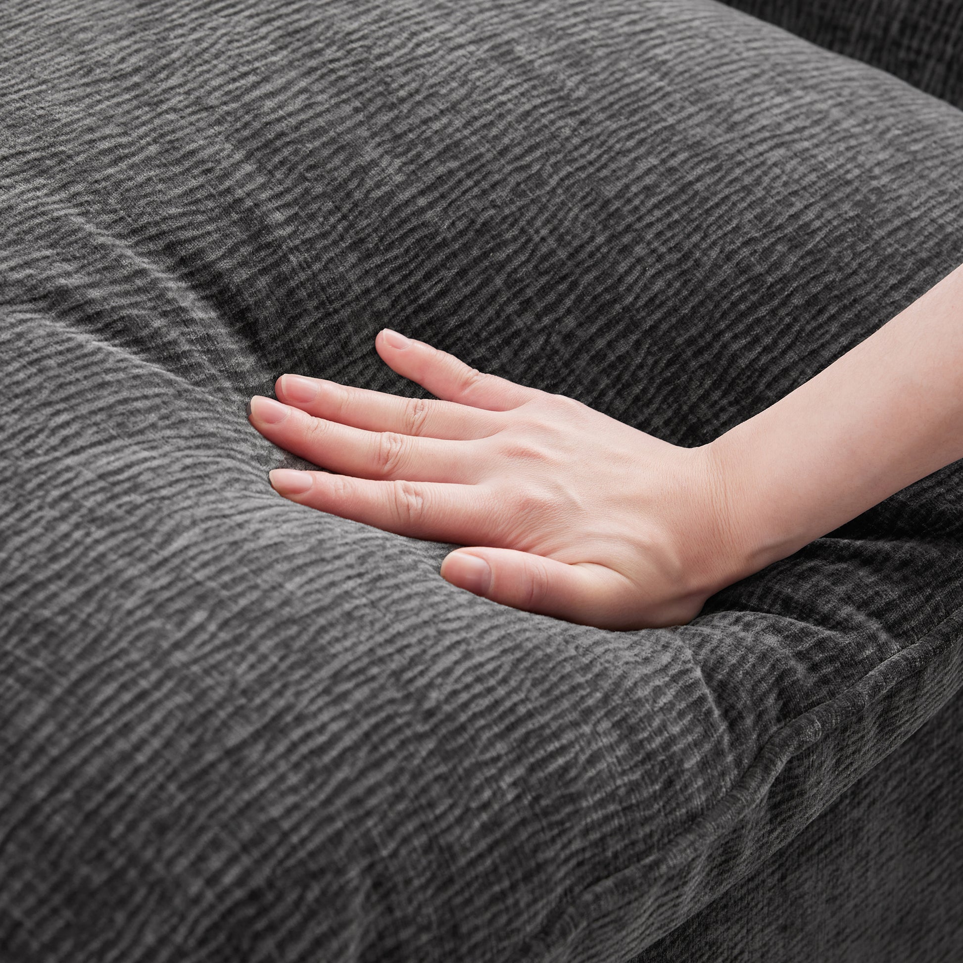 30*26" Single Seat Module For Modular Sectional Sofa,Deep Seat,Chenille,2 Colors Dark Gray Chenille 1 Seat