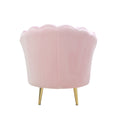Alana Seashell Chair And Stool Pink Fabric