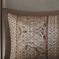 5 Piece Reversible Jacquard Bedspread Set Brown Gold Queen Queen Brown Gold Microfiber
