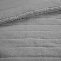 Faux Fur Comforter Set King Grey Polyester