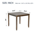 Wooden Dining Square Table, Kitchen Table For Small Space, 4 Person Dining Table, Walnutonly The Table Walnut Seats 4 Gray Dining Room Acacia Square Acacia Wood