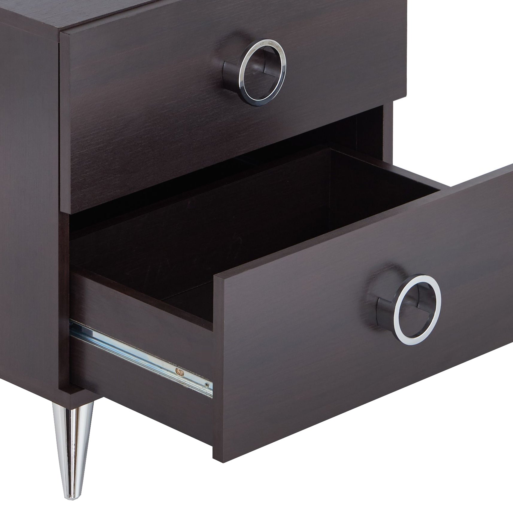 Elms Espresso Finish Accent Table Espresso Synthetic Wood