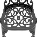 Cushions In Random Colors 5 Piece Set Of Cast Aluminum Patio Furniture With Cushions Yes Dining Set Black Seats 4 Rust Resistant Frame Water Resistant Cushion Garden & Outdoor Complete Patio Sets Aluminium
