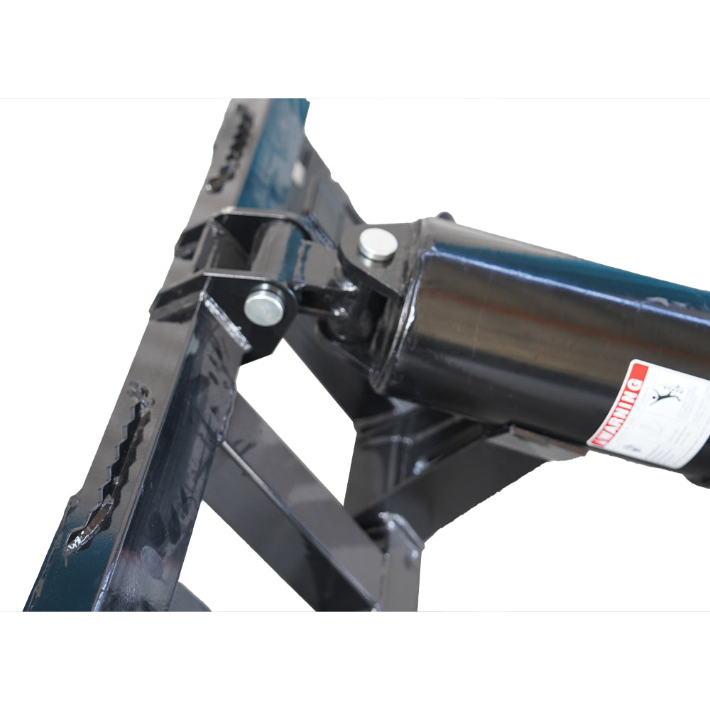 Skid Steer Attachments Post Hole Auger Drive Attachment, 12" And 18" Diameter Auger, 46" Drilling Depth, Standard Flow Black Steel