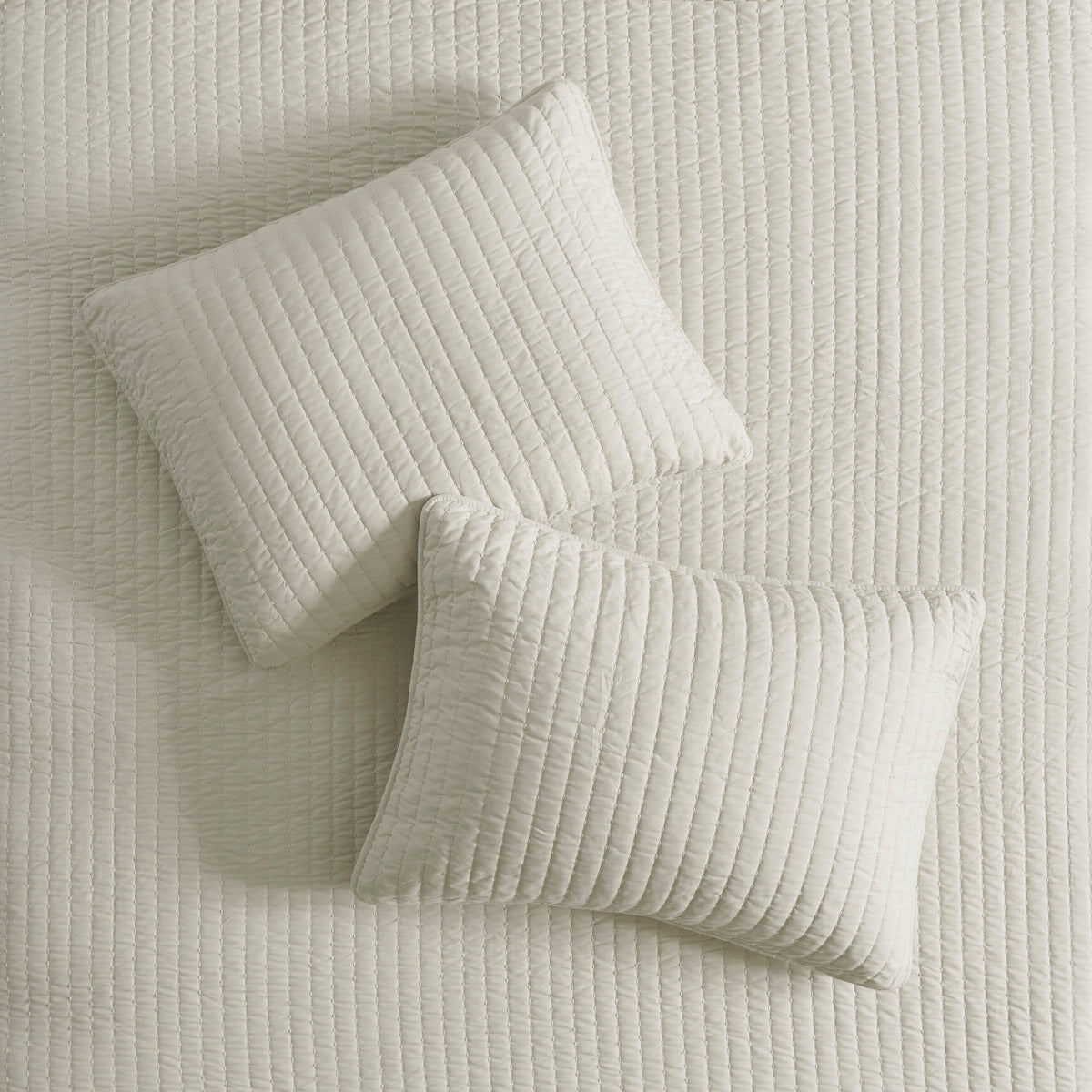 2 Piece Quilt Set Cream Twin Twin Xl Twin Cream Cotton