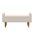 Teddy Velvet Storage Stool, ,With Storage Space, Suitable For Apartments, Living Rooms And Bedrooms Beige 45.98