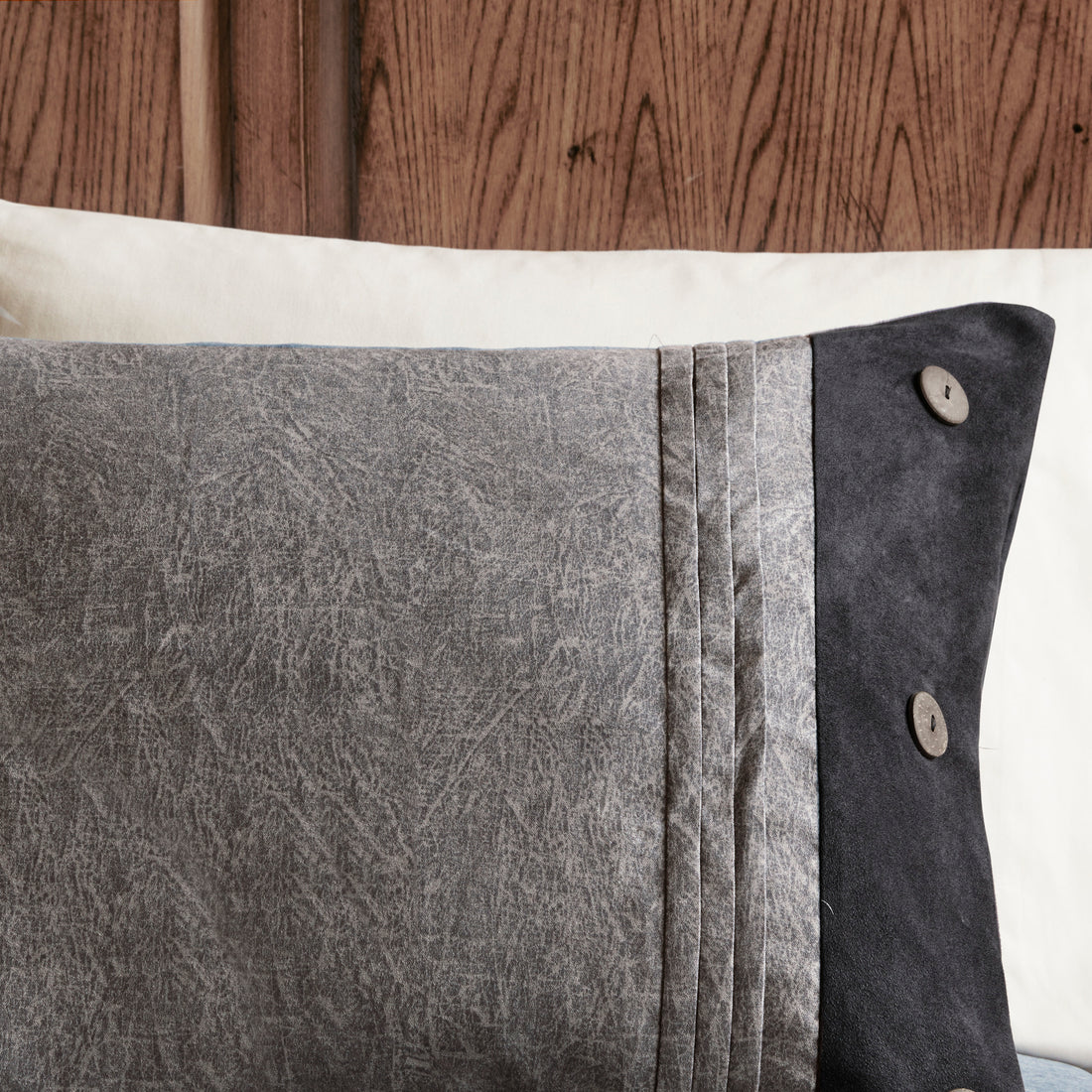 7 Piece Faux Suede Comforter Set Grey Cal King California King Grey Polyester