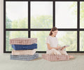 Poly Chenille Square Floor Pillow Cushion 24X24