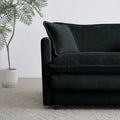 Comfy Deep Single Seat Sofa Upholstered Reading Armchair Living Room Chair Black Chenille Fabric1 Toss Pillow Black Chenille 1 Seat