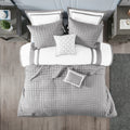 8 Piece Comforter And Quilt Set Collection Grey Full Queen Full Grey Polyester