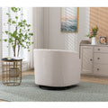 Coolmore Swivel Chair Living Room Chair Beige Foam Linen