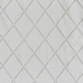 Diamond Sheer Embroidered Window Scarf Grey White Polyester