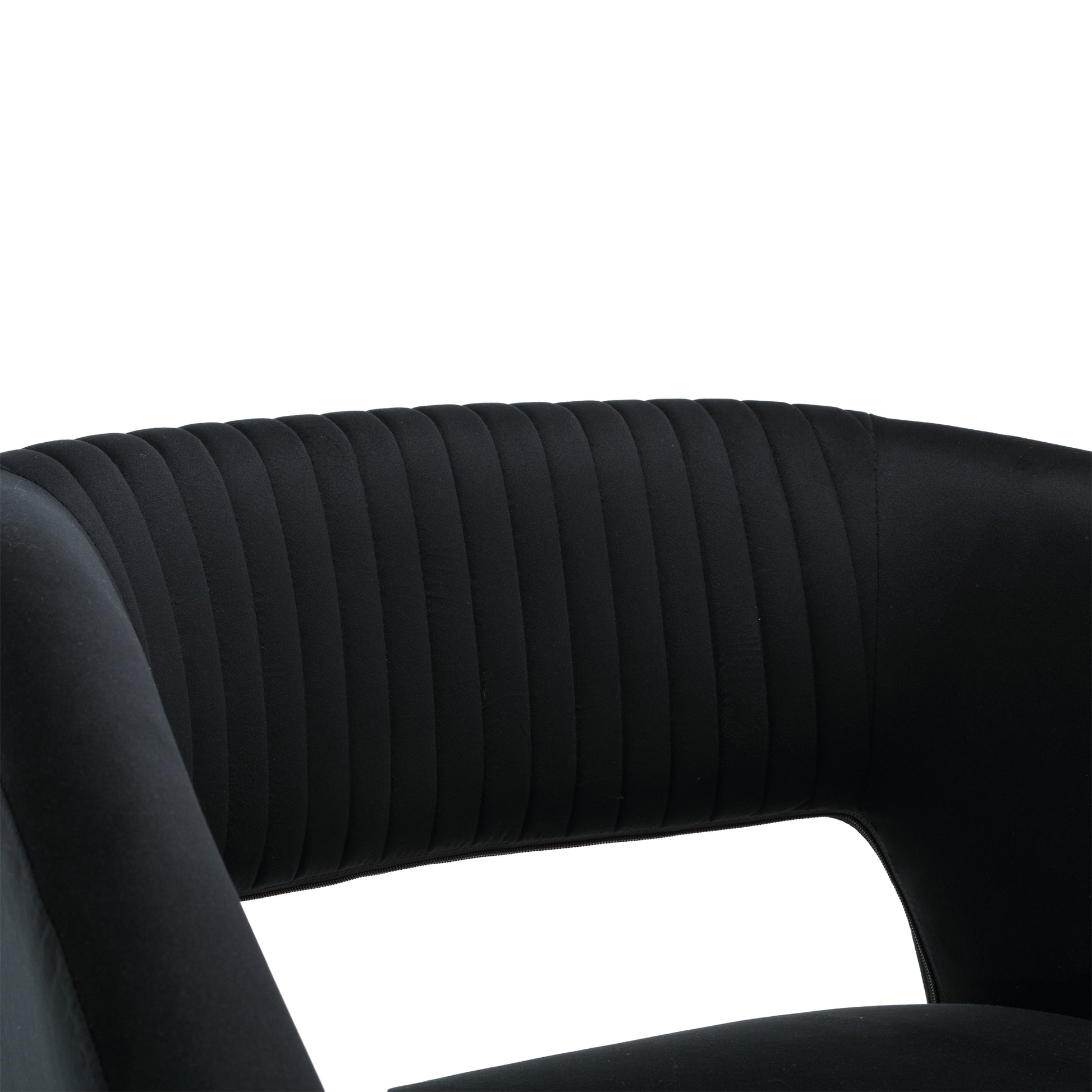 Coolmore Modern Chair With Velvet Fabric, Mid Century Chair With Wide Upholstered, Armchair For Living Room, Lounge, Bedroom Black Black Primary Living Space Foam Velvet