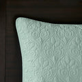 Reversible Bedspread Set Seafoam Queen Seafoam Cotton